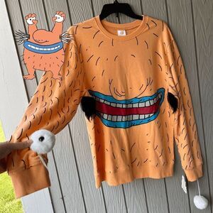 Nickelodeon Aaahh!!! Real Monsters Krumm Costume Sweatshirt NWT Unisex 90s